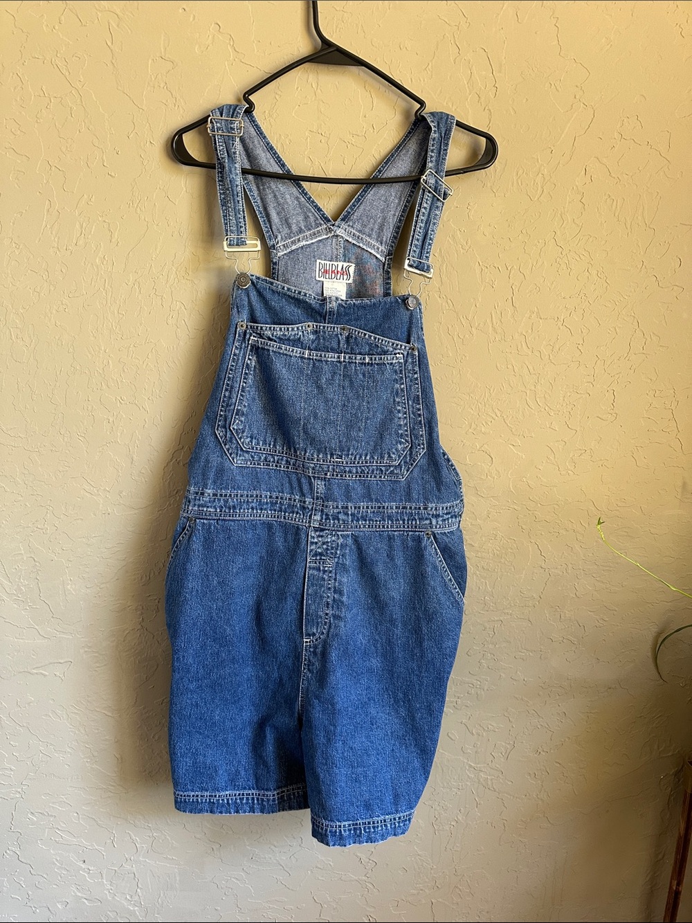 Vintage Billblass jean short overalls size extra large 100 percent cotton